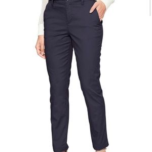 navy girlfriend khakis